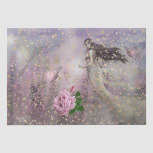 Mauve Rose on Fantasy Background Tissue Paper
