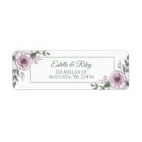 Mauve Roses Elegant Floral 