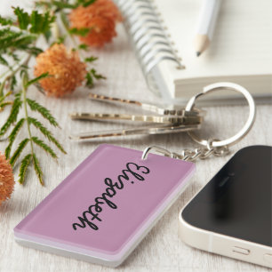 Mauve Solid Colour Keychain