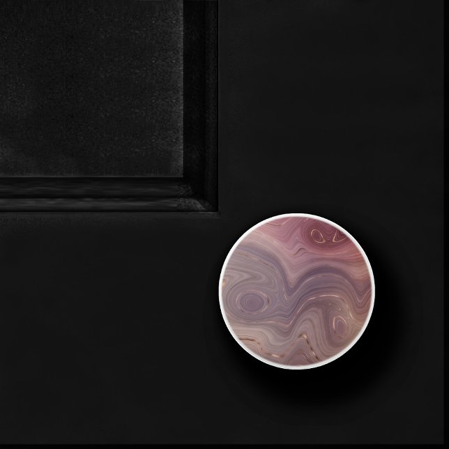 Mauve Strata | Dusty Pink and Rose Gold Agate Ceramic Knob (Creator Uploaded)
