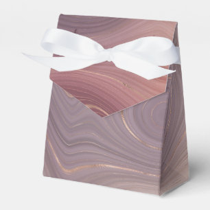 Mauve Strata Dusty Pink and Rose Gold Agate Favor Box