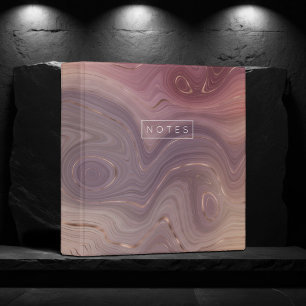 Mauve Strata   Dusty Pink and Rose Gold Custom Binder