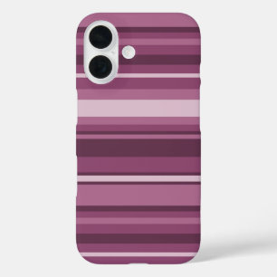 Mauve stripes iPhone 16 case