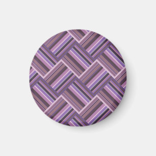 Mauve stripes diagonal weave pattern magnet