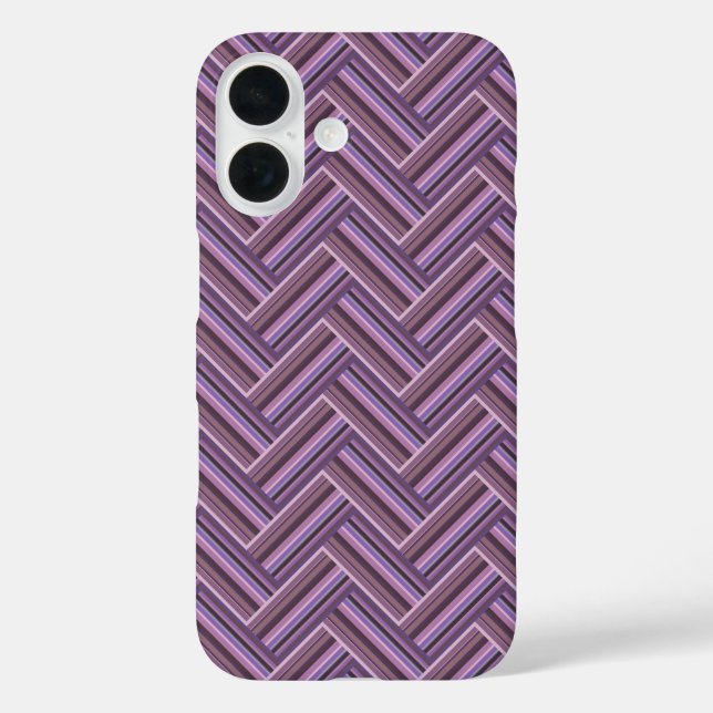 Mauve stripes double weave pattern Case-Mate iPhone case (Back)