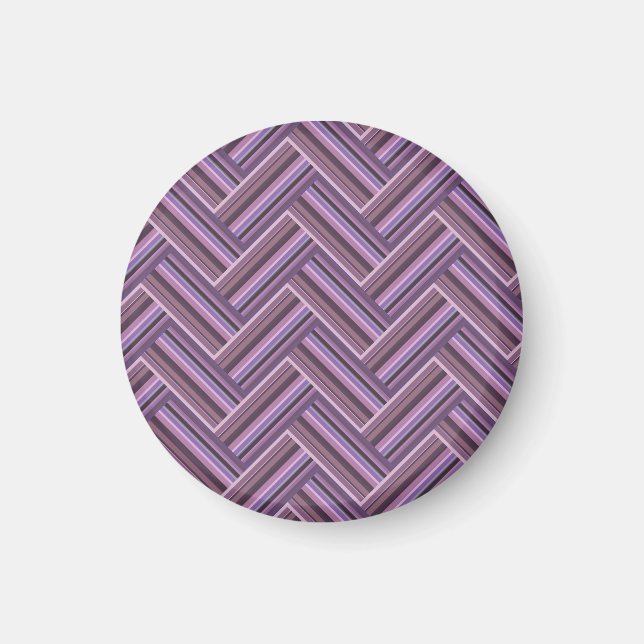 Mauve stripes double weave pattern magnet (Front)