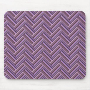 Mauve stripes double weave pattern mouse pad
