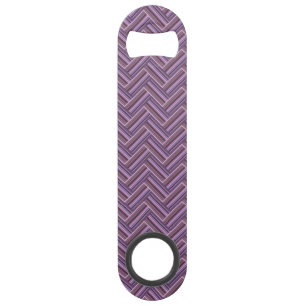 Mauve stripes double weave pattern speed bottle opener