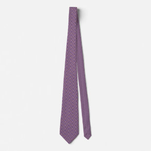 Mauve stripes double weave pattern tie