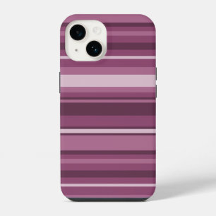 Mauve stripes iPhone 14 case