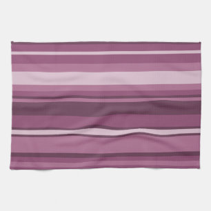 Mauve stripes kitchen towel