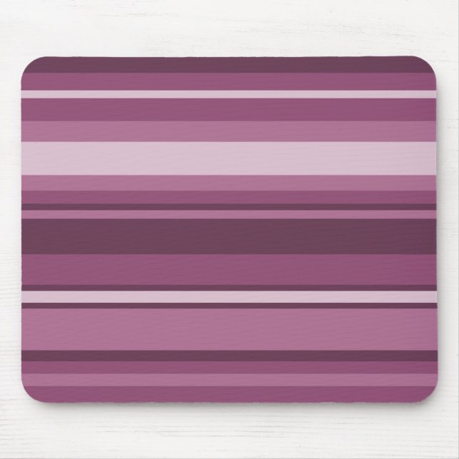 Mauve stripes mouse pad (Front)
