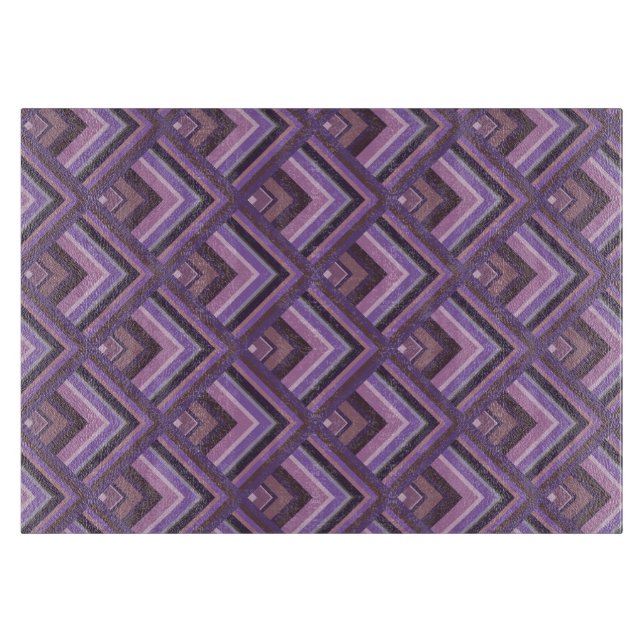 Mauve stripes scale pattern cutting board (Front)