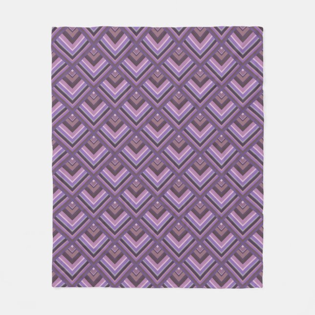 Mauve stripes scale pattern fleece blanket (Front)