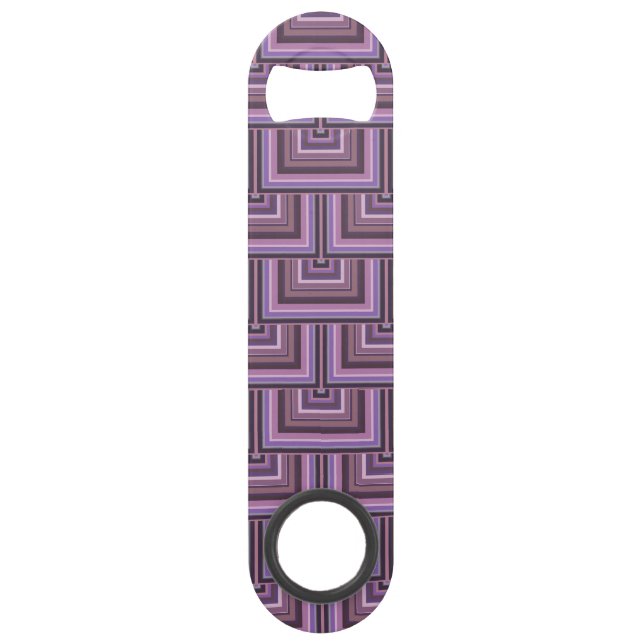 Mauve stripes square scales pattern bar key (Front)