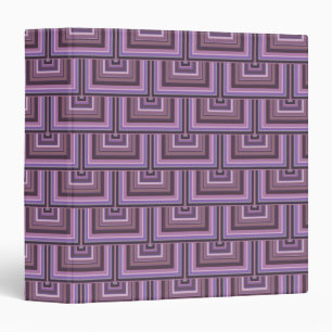 Mauve stripes square scales pattern binder