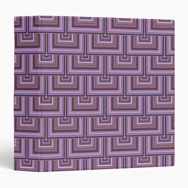 Mauve stripes square scales pattern binder (Front/Spine)
