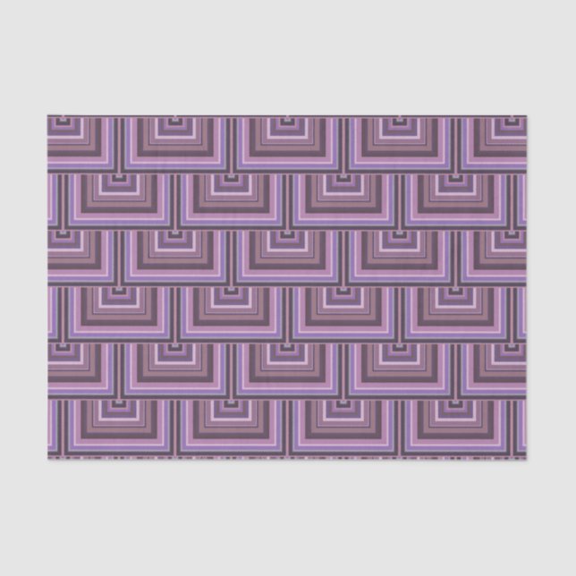 Mauve stripes square scales pattern tissue paper (Front)