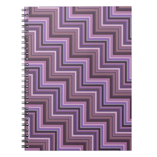 Mauve stripes stairs notebook (Front)