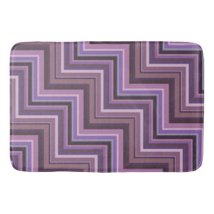 Mauve stripes stairs pattern bath mat