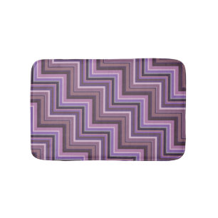 Mauve stripes stairs pattern bath mat