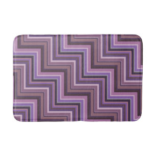 Mauve stripes stairs pattern bath mat