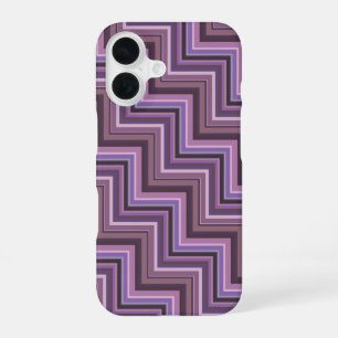 Mauve stripes stairs pattern iPhone 16 case
