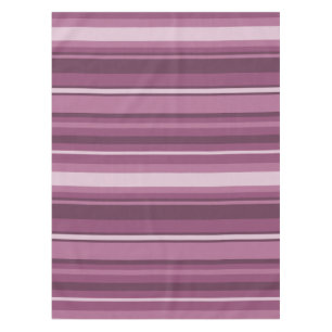 Mauve stripes tablecloth