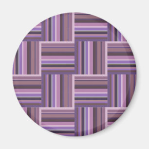 Mauve stripes weave pattern magnet