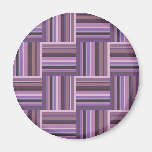 Mauve stripes weave pattern magnet (Front)