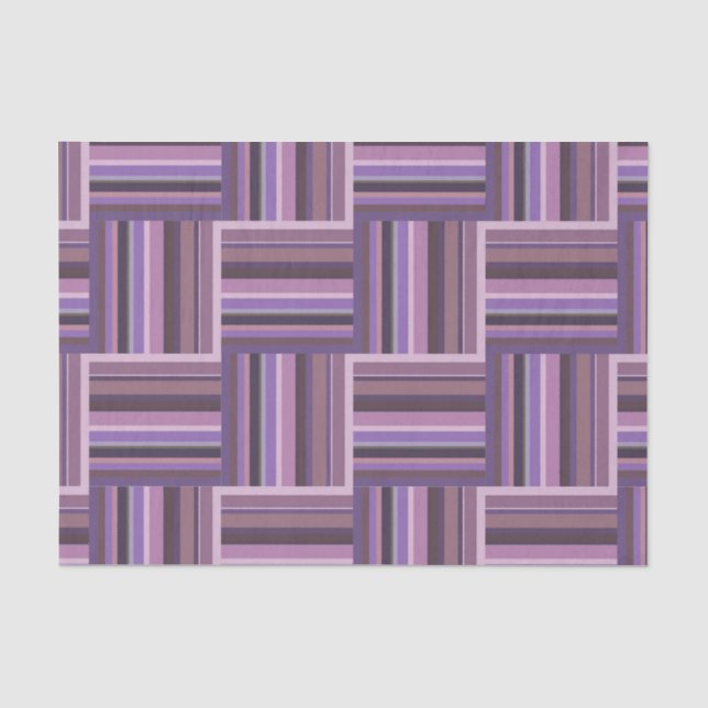 Mauve stripes weave pattern tissue paper (Front)