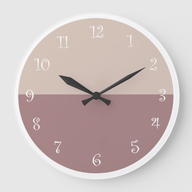 Mauve Taupe Cream Kitchen Clocks (Front)