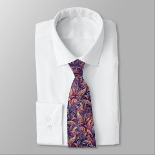 Mauve Taupe Pink Violet Purple Paisley Pattern Tie