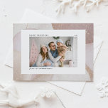 Mauve Tones and Glitter Accents Photo Christmas Holiday Card<br><div class="desc">Merry Christmas! Send festive cheer with this customizable photo Christmas card, featuring a soft blush, mauve, and neutral-toned background with subtle glitter accents for a touch of sparkle. This photo Christmas card is perfect for showcasing your favourite family photo or holiday moments; this elegant design adds warmth and charm to...</div>