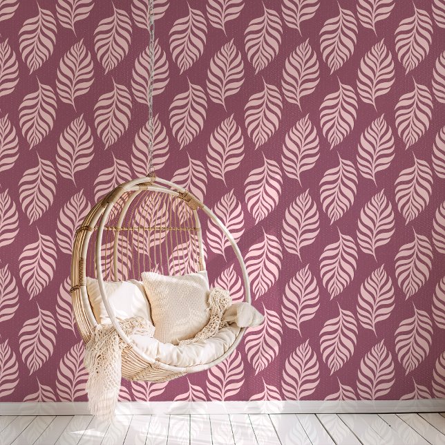 Mauve Tropical Leaf Wallpaper (Creator Uploaded)