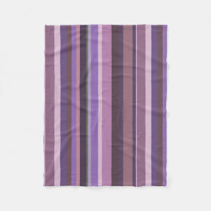 Mauve vertical stripes fleece blanket