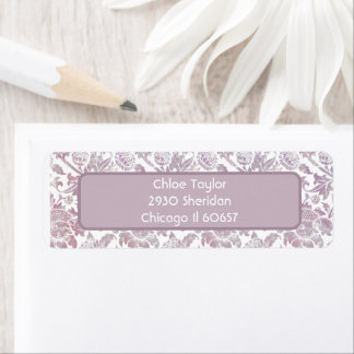 Mauve vintage botanical pattern
