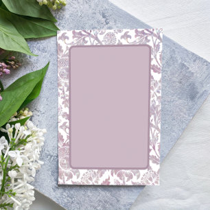 Mauve vintage botanical pattern post-it notes