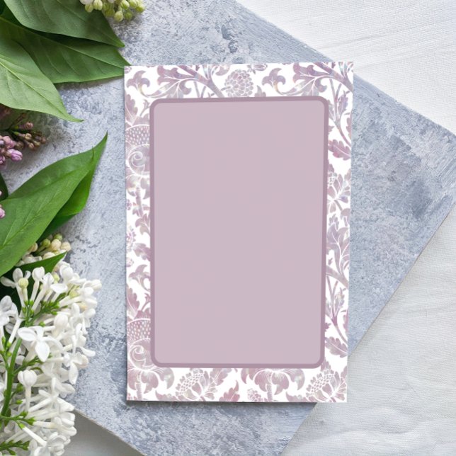 Mauve Vintage Botanical Pattern Post-it Notes (Creator Uploaded)