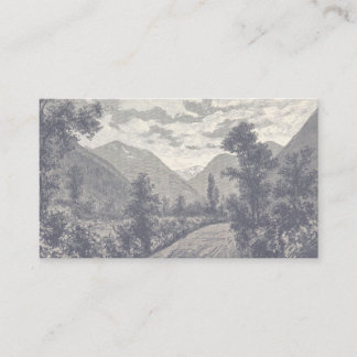 Mauve Vintage Mountain Custom Carte de visite v2