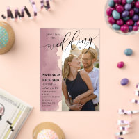 Mauve Watercolor Join Us Arch Photo Wedding