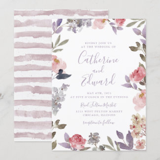 Mauve Wedding Invitation