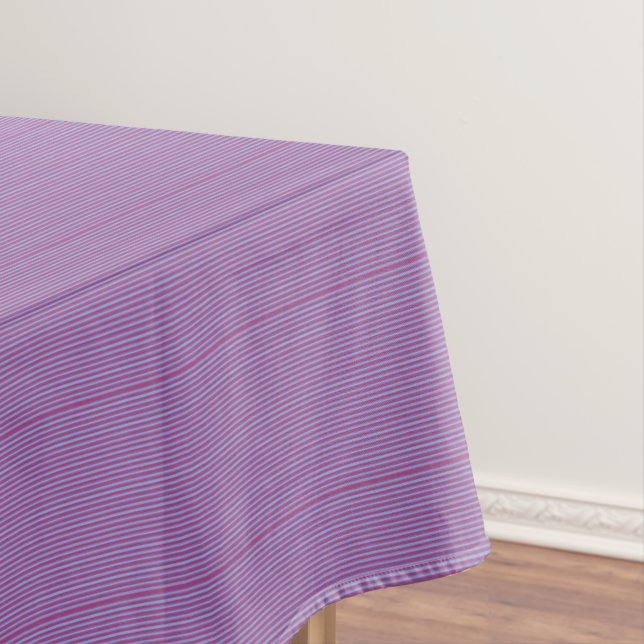 Mauve with Small Pinstriped Design Tablecloth (In Situ)