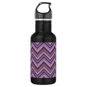 Mauve zigzag stripes 532 ml water bottle