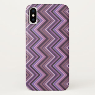 Mauve zigzag stripes Case-Mate iPhone case