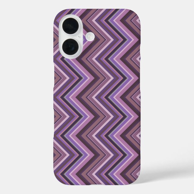 Mauve zigzag stripes Case-Mate iPhone case (Back)