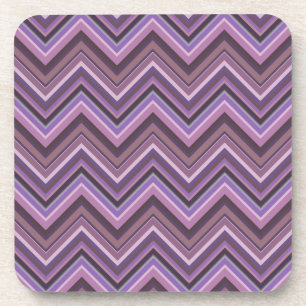 Mauve zigzag stripes coaster