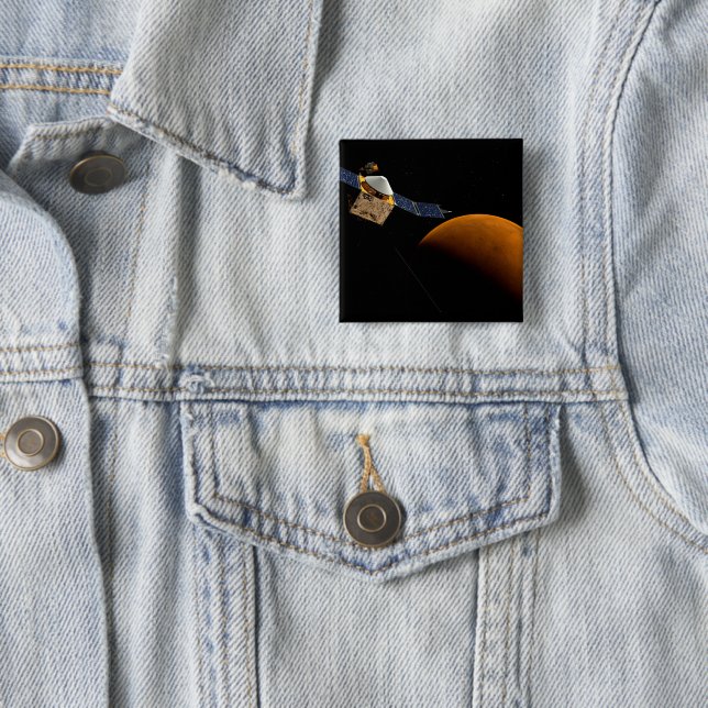 Maven Spacecraft. 2 Inch Square Button (In Situ)