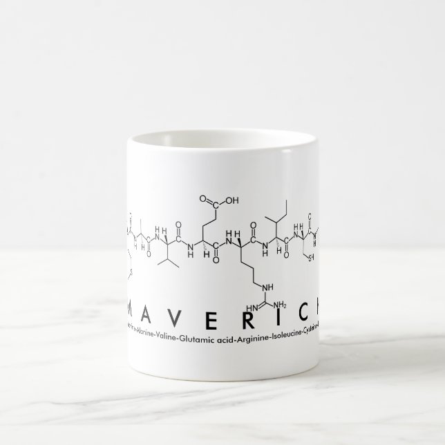 Maverick peptide name mug (Center)