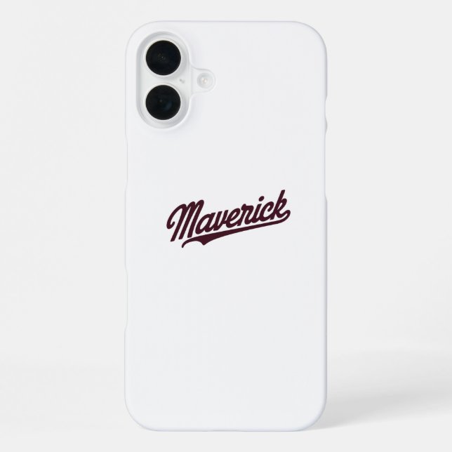 Maverick Typography  iPhone Case (Back)